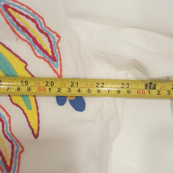 ZARA ! flower cotton floral embroidered kaftan(Medium) - Picture 8 of 8